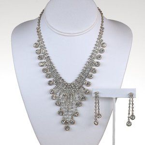 Charming Charlie CZ Necklace & Earring Set